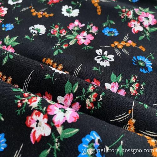 Original 105GSM Eleganter Blumendruck 100%Rayon Stoff für Kleid